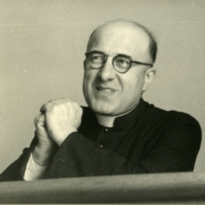 Fr Finet began working full-time for the Foyers de Charité